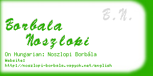 borbala noszlopi business card